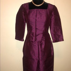 Kay Unger Cranberry square top & skirt